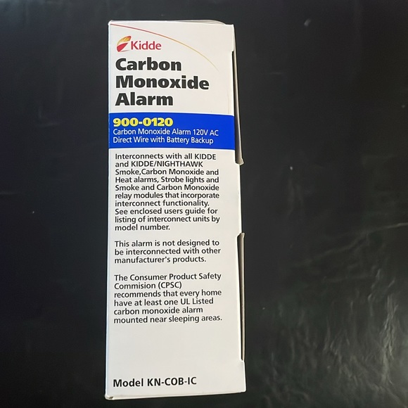 NIB Kidde Carbon Monoxide Alarm 12V AC Direct Wire with Battery Backup Unopened - Picture 3 of 9